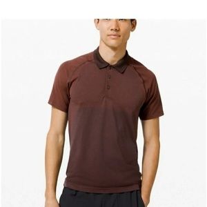 Lululemon Athletica Metal Vent Tech Golf Polo short sleeve Burgundy Size L
